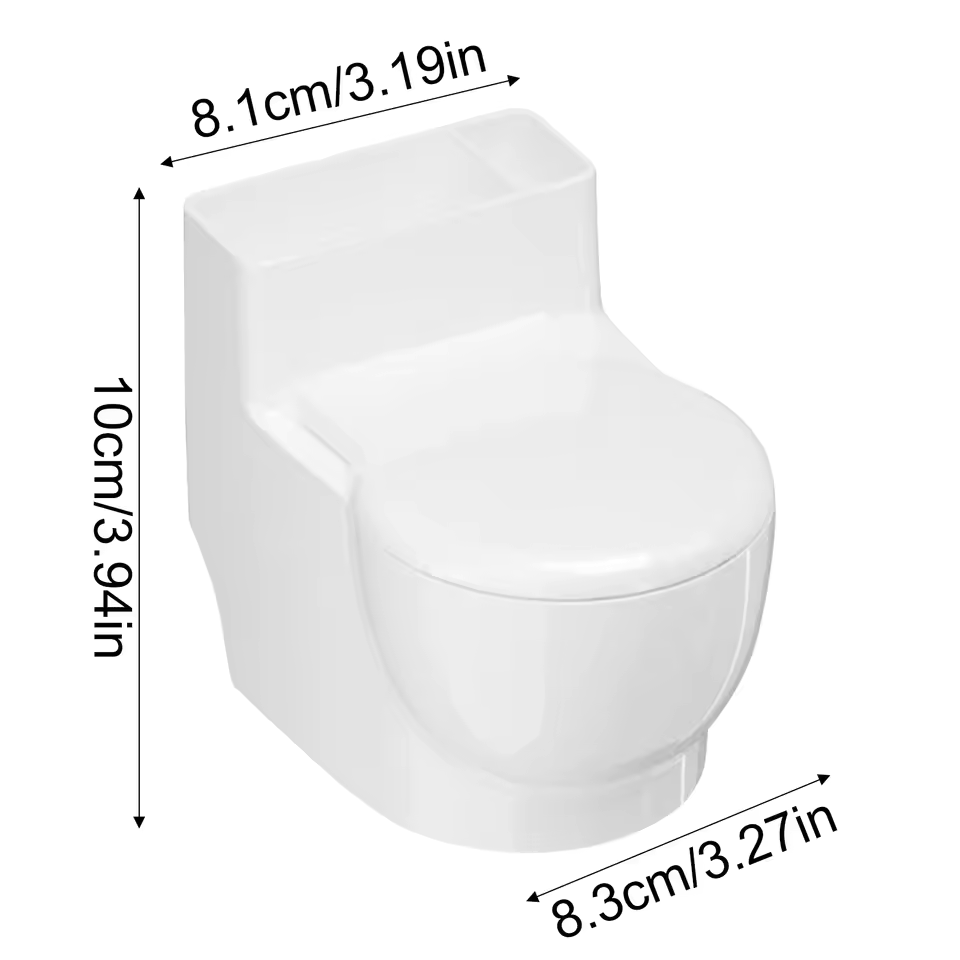 Novelty Toilet Cat Water Bowl with Lid, Wall Mounted Small Toilet Shaped Drinking Containers, Fun Design Pet Drinking Bowl