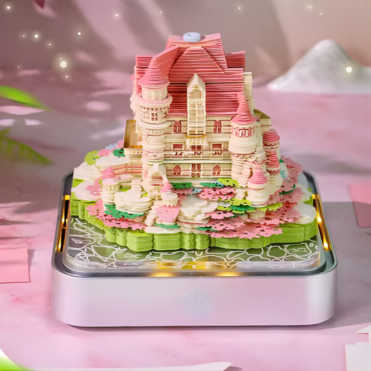 Unique 2026 Desktop Calendar with LED Lighting and Memo Pad: 3D Paper Artistry, Tear-Away Pages, Perfect for Christmas