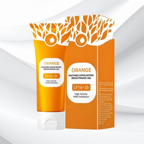 Orange Facial Exfoliate Gel for Deep Moisturizing Pore Cleansing Gentle Facial Scrub Body Cleansing Gel Dead Skin Remover