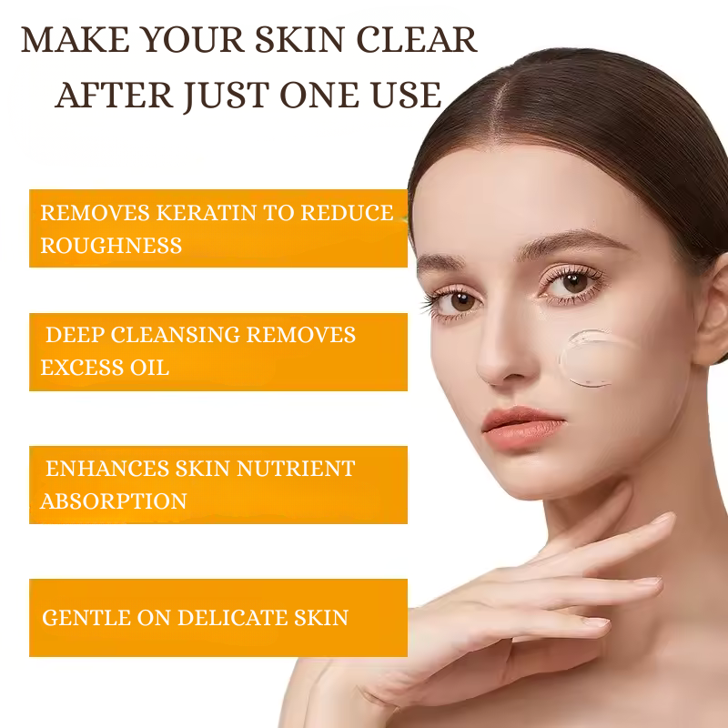 Orange Facial Exfoliate Gel for Deep Moisturizing Pore Cleansing Gentle Facial Scrub Body Cleansing Gel Dead Skin Remover