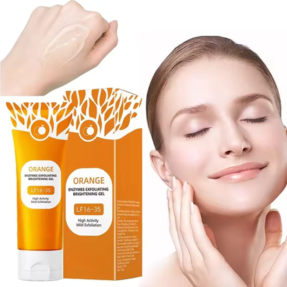 Orange Facial Exfoliate Gel for Deep Moisturizing Pore Cleansing Gentle Facial Scrub Body Cleansing Gel Dead Skin Remover