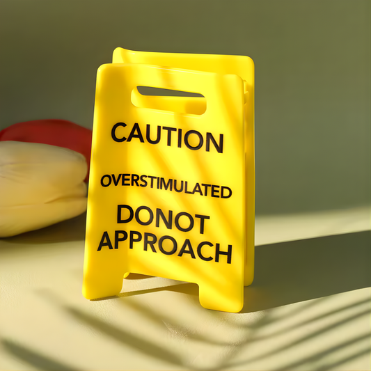 Overstimulated Caution Sign Hair Claw Clip,Do Not Approach Sign Hair Claw Clip for Thick Hair,Funny Yellow Hairs Clips to Friend