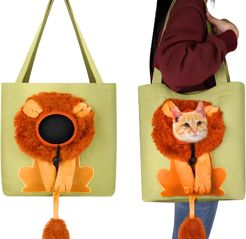 Funny Lion Shaped Cat Pet Carrier Shoulder Bag