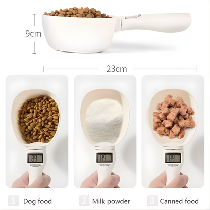 Pet Food Measuring Scoop Electronic Dog Cat Food Measuring Cup Digital Spoon Scale Kitchen Food Scale with LED Display