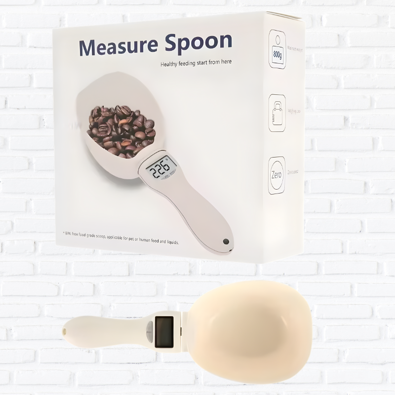 Pet Food Measuring Scoop Electronic Dog Cat Food Measuring Cup Digital Spoon Scale Kitchen Food Scale with LED Display