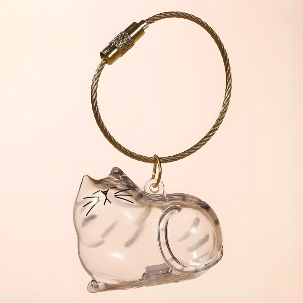 Pet Hair Memorial Keepsake Box & Bottle - Transparent Storage Container for Cat Fur, DIY Decor Gift for Pet Lovers Home Display