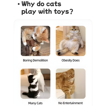 Pet Running Interactive Indoor Cat Toy Automatic/Remote DIY Speed Adjustable Wheeled Exercise for Cats/Dogs Simulating Hunting