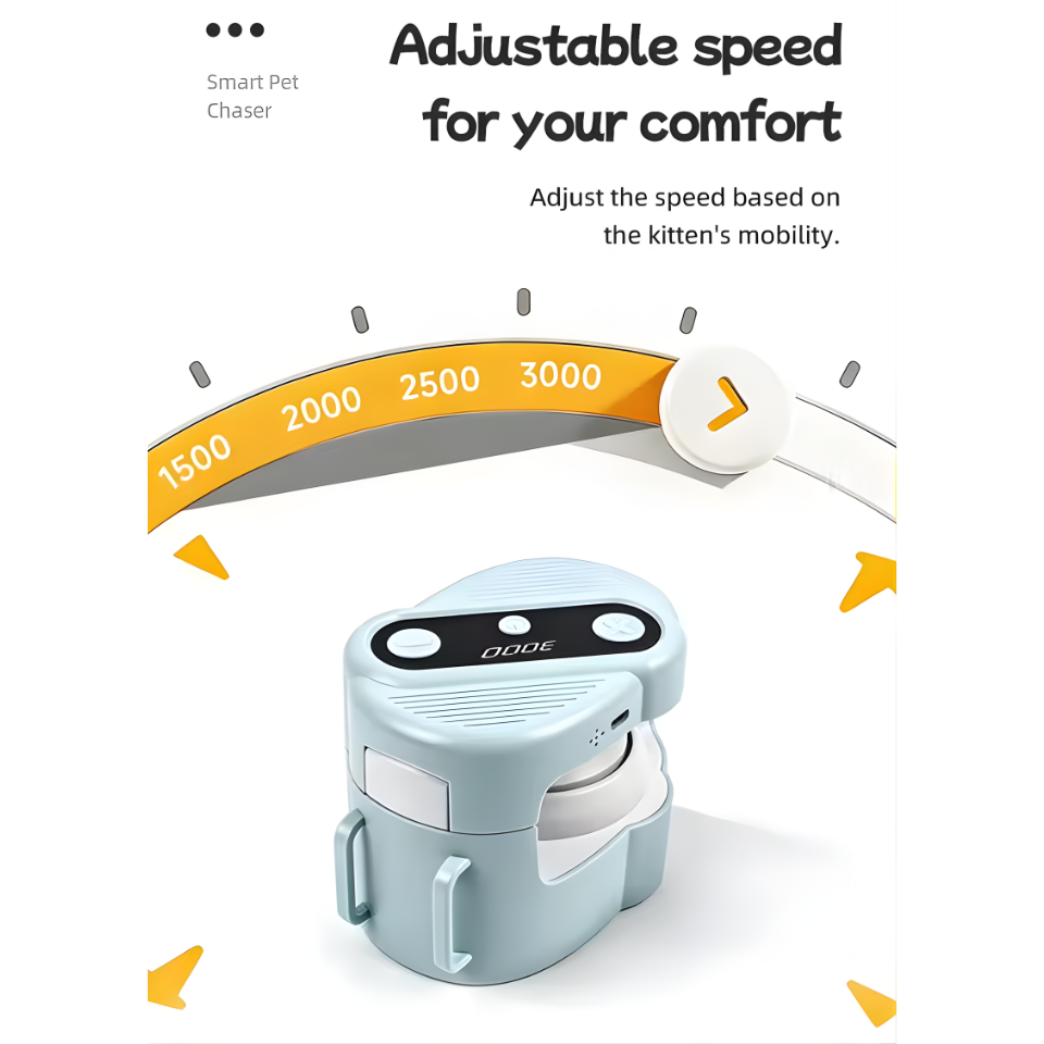 Pet Running Interactive Indoor Cat Toy Automatic/Remote DIY Speed Adjustable Wheeled Exercise for Cats/Dogs Simulating Hunting