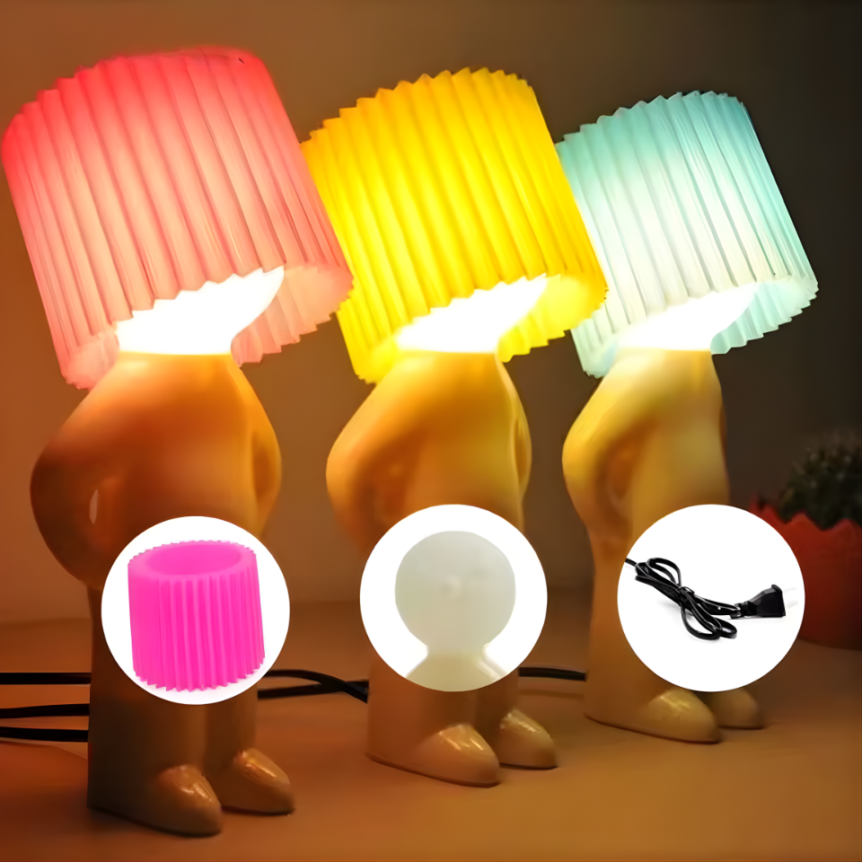 Plug-in Energy-Saving Creative Small Night Light Home Decoration Mr.P A Little Shy Man LED Naughty Boy Lamp Eye Caring