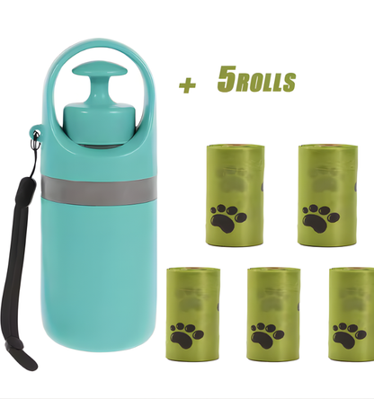 Portable Dog Pooper Scooper Outdoor Pet Waste Pick-up Cleaner Built-in Garbage Bag Handheld Pet Poop Grabber No Touch Design
