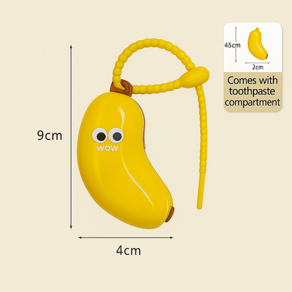 Portable Banana Toothbrush and Toothpaste Case – Travel Dustproof Storage Box, Cute Protective Holder