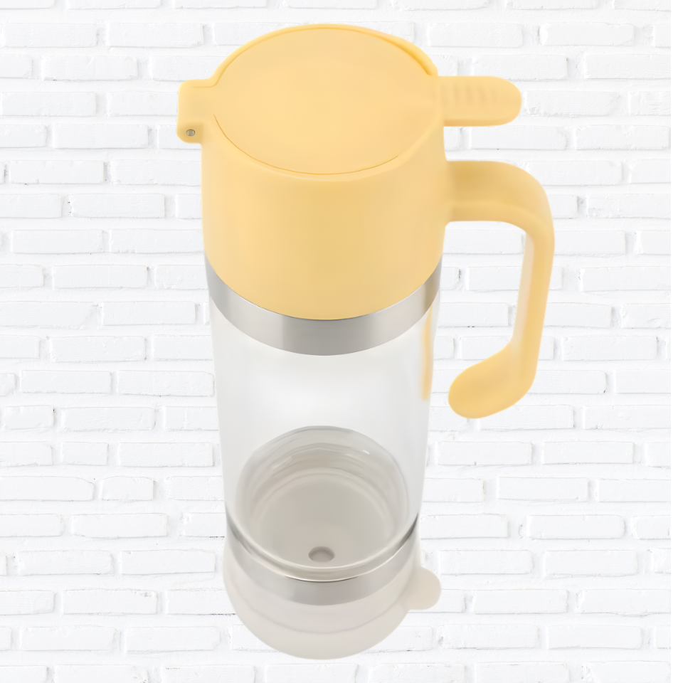 Honey Pot Anti Drip Syrup Dispenser Glass Honey Dispenser Pot 350ml Gentle Press Use Multipurpose Removable Top Cover for Home