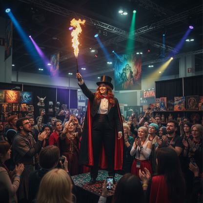 Professional Cosplay Electronic Fire Flasher Magic Wands Magic Trick Flame Lighter Device Props Magicians Accessories Magia Game