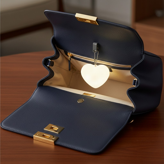 Purse Heart LED Light Handbag Lamp Automatic Motion Activated Purse Heart Shaped Light for Women Bah Purse Charm