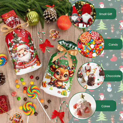 Mix Randomly Christmas Gift Cartoon Bag Gift Box Candy Biscuit Bag Decoration Christmas Party Gift Bag Children Party