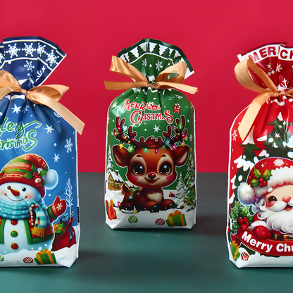 Mix Randomly Christmas Gift Cartoon Bag Gift Box Candy Biscuit Bag Decoration Christmas Party Gift Bag Children Party