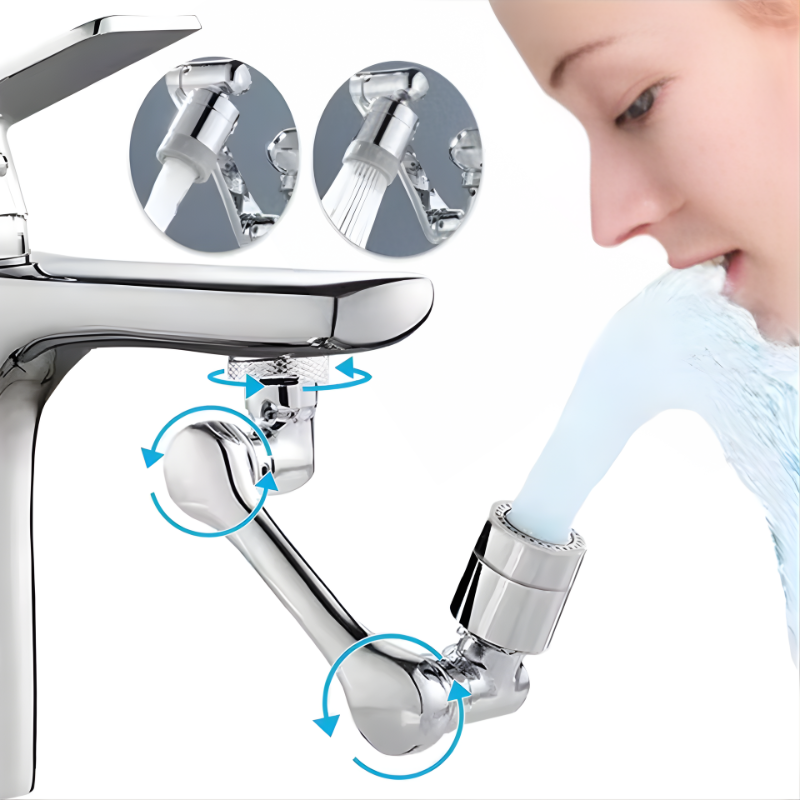 Rotatable Multifunctional Extension Faucet Aerator Kitchen Sink Faucet Extender Adapter Bathroom Tap Swivel Robotic Arm Sink Fit