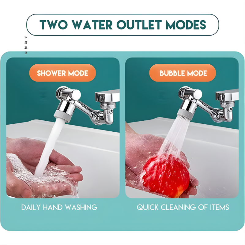 Rotatable Multifunctional Extension Faucet Aerator Kitchen Sink Faucet Extender Adapter Bathroom Tap Swivel Robotic Arm Sink Fit