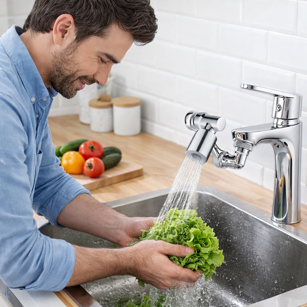 Rotatable Multifunctional Extension Faucet Aerator Kitchen Sink Faucet Extender Adapter Bathroom Tap Swivel Robotic Arm Sink Fit