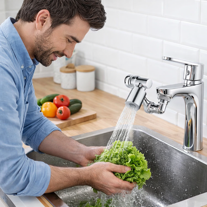 Rotatable Multifunctional Extension Faucet Aerator Kitchen Sink Faucet Extender Adapter Bathroom Tap Swivel Robotic Arm Sink Fit