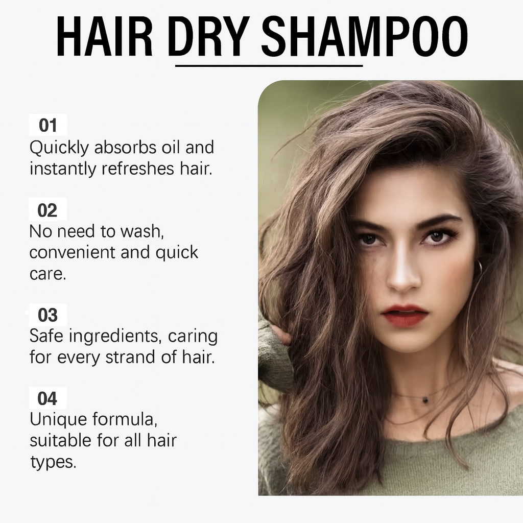 Dry Hair Shampoo Spray Instantly Fresh Fluffy Volumizing Hair Dry Shampoo Volumizing Oil Contro No-Wash Hair Spray Hair Care