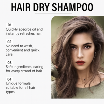 Dry Hair Shampoo Spray Instantly Fresh Fluffy Volumizing Hair Dry Shampoo Volumizing Oil Contro No-Wash Hair Spray Hair Care