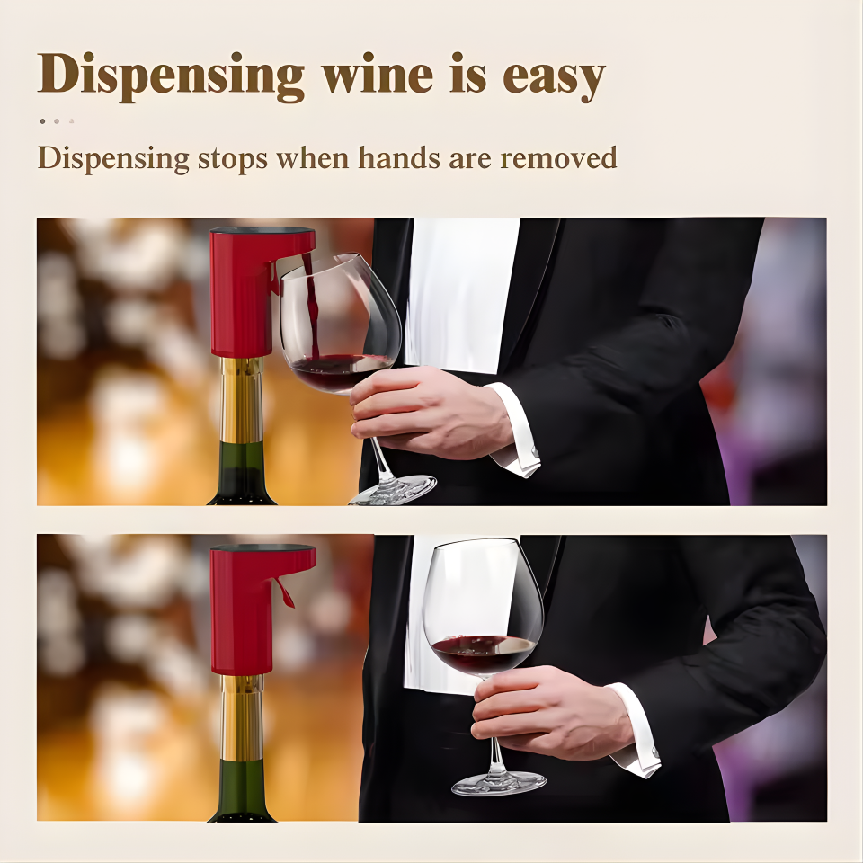 Smart electric digital wine dispenser wine suitable for more than 100 kinds of bottle mouths