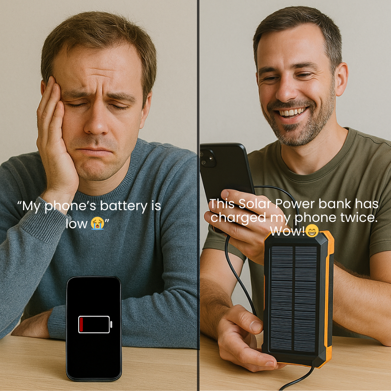 Solar Power Bank Wireless 200000mAh Large Capacity Fast Charging External Battery Outdoor Survival Emergency Equipment