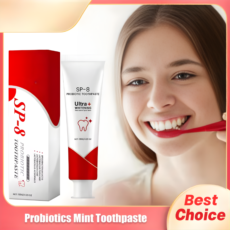 Sp-8 Probiotic Brightened Toothpaste Prevents Plaque Remove Stains Fresh Breath Deep Cleaning Tooth Whitening Product Oral Care