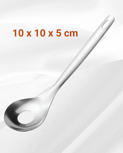 Stainless Steel Croquettes Meatball Spoon Mold Non-stick with Round Hole Meatball Maker Spoon Hangable Meat Press Tools