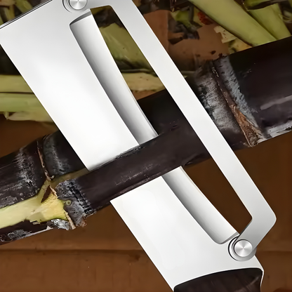 Stainless steel peeler with wooden handle for peeling and slicing fruits and vegetables  Durable and smooth operation