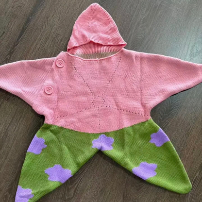 Star Baby Cute Cartoon Rompers Hand Crocheted Yarn Knitted Starfish Jumpsuit Baby Clothes 2026 Spring Autumn New