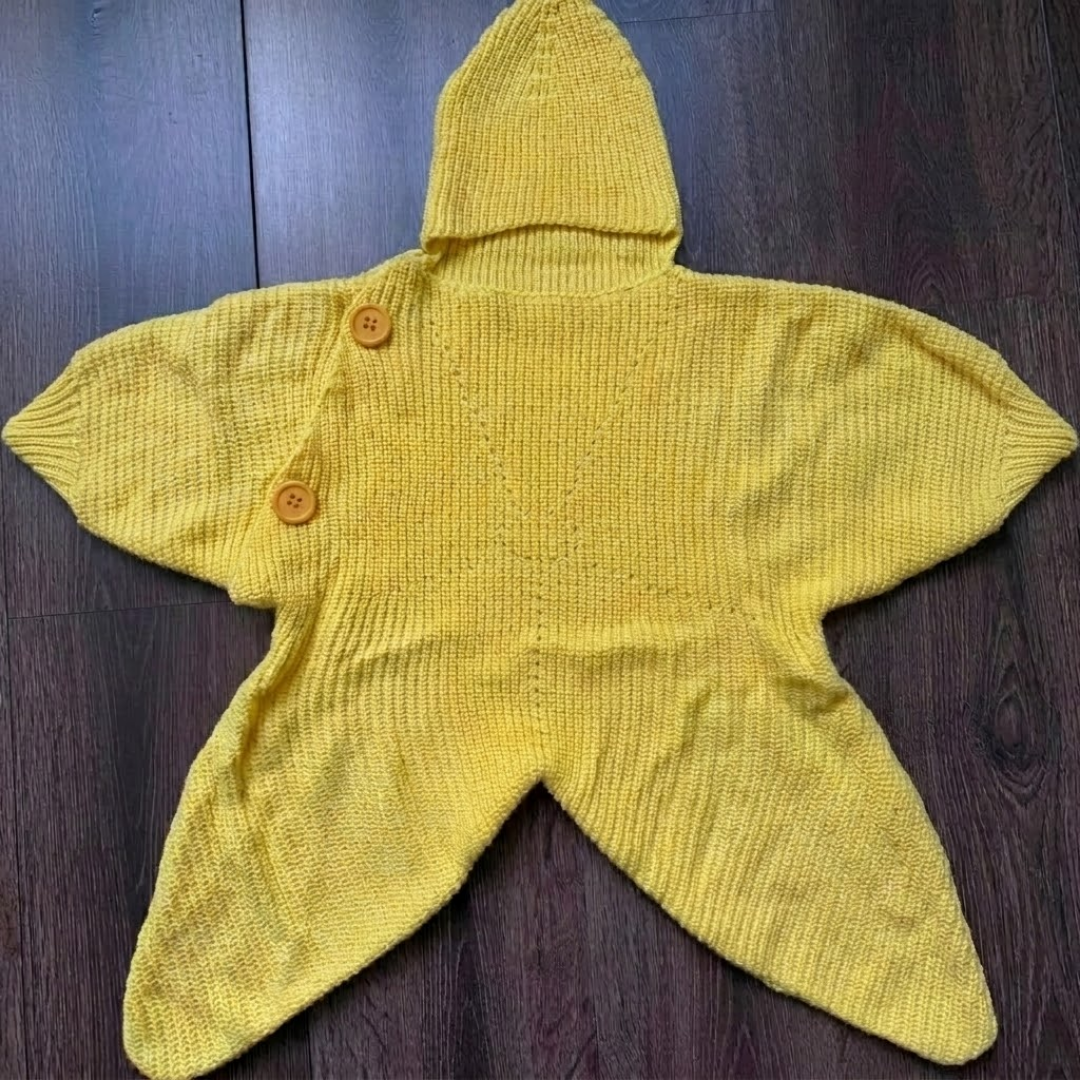 
Star Baby Cute Cartoon Rompers Hand Crocheted Yarn Knitted Starfish Jumpsuit Baby Clothes 2026 Spring Autumn New