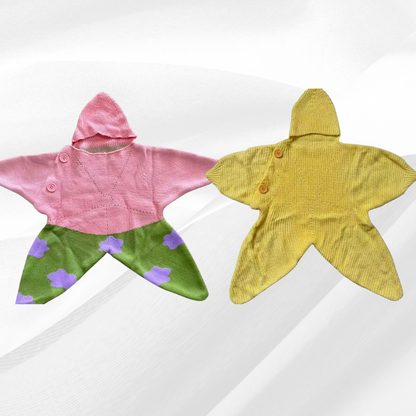 Star Baby Cute Cartoon Rompers Hand Crocheted Yarn Knitted Starfish Jumpsuit Baby Clothes 2026 Spring Autumn New