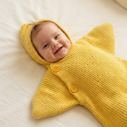 
Star Baby Cute Cartoon Rompers Hand Crocheted Yarn Knitted Starfish Jumpsuit Baby Clothes 2026 Spring Autumn New