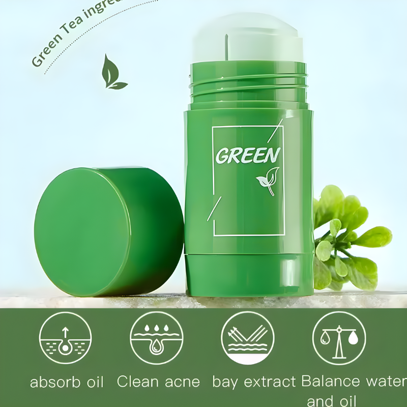 
Green Tea Eggplant Solid Mask Deep Cleansing Oil Control Balance Antioxidan Shrink Pores Remove Blackheads Refreshing Mud Mask