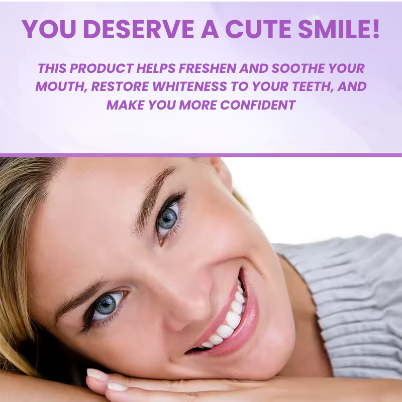 THIS PRODUCT helps freshen and soothe your mouth, restore whiteness to your teeth, and make you more confident