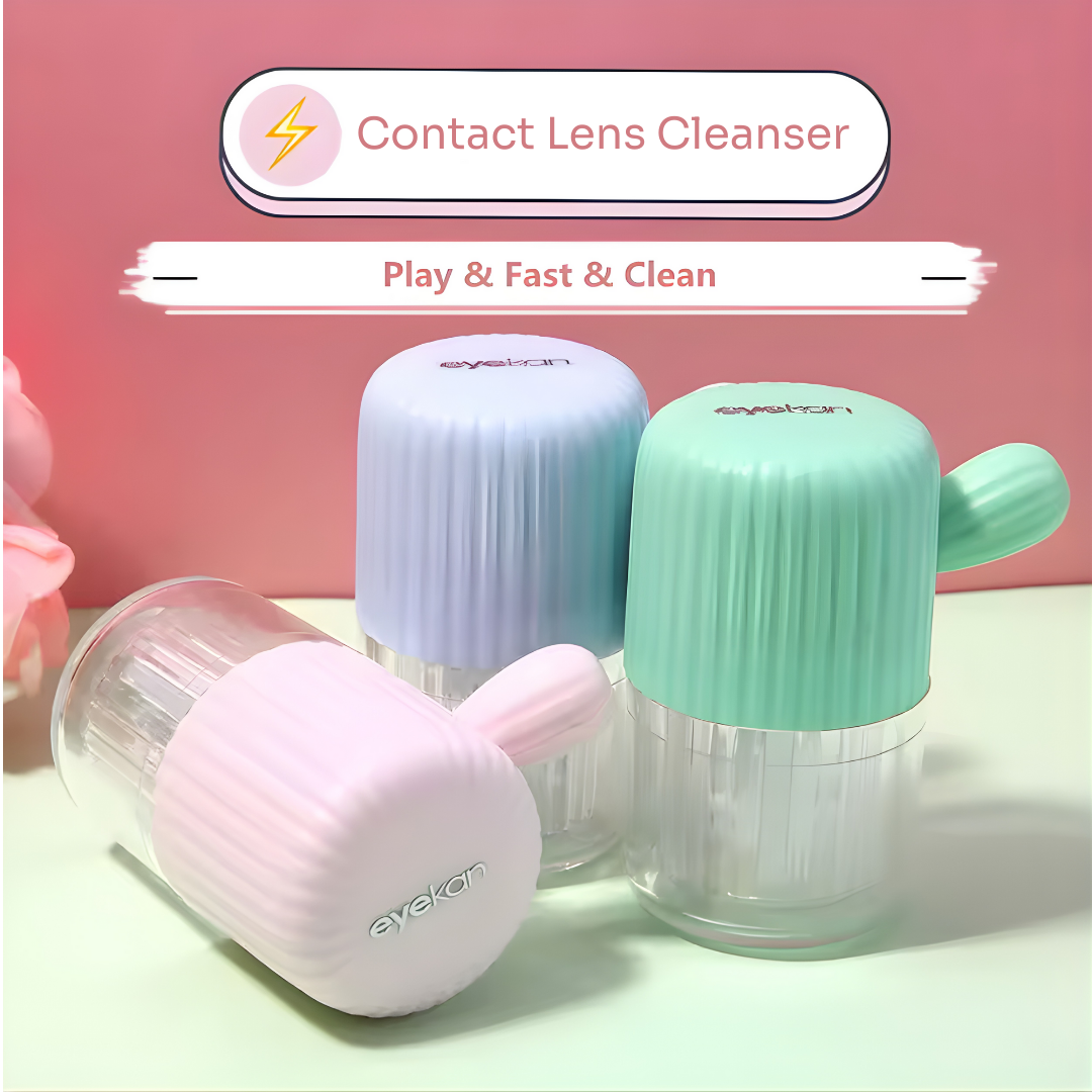 
Cactus Contact Lens Cleaner Portable Manual Cleaning Cosmetic Contact Box Travel Contact Lens Case