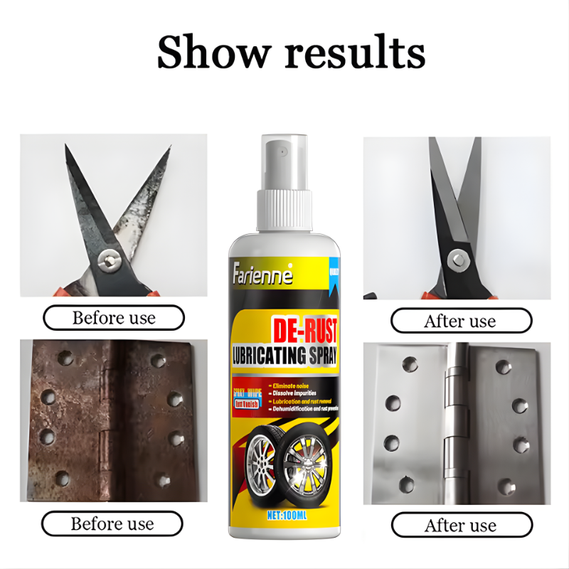  Universal Rust Remover Revitalizing Spray for Car Wheels & Metal Surfaces, Strong Decontamination, Smooth & Reliable
