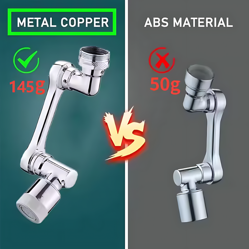 Universal Metal Copper Kitchen Faucet Aerator Extender 1080° Rotation Spray Head Tap Extension 360° Sink Sprayer Water Saving