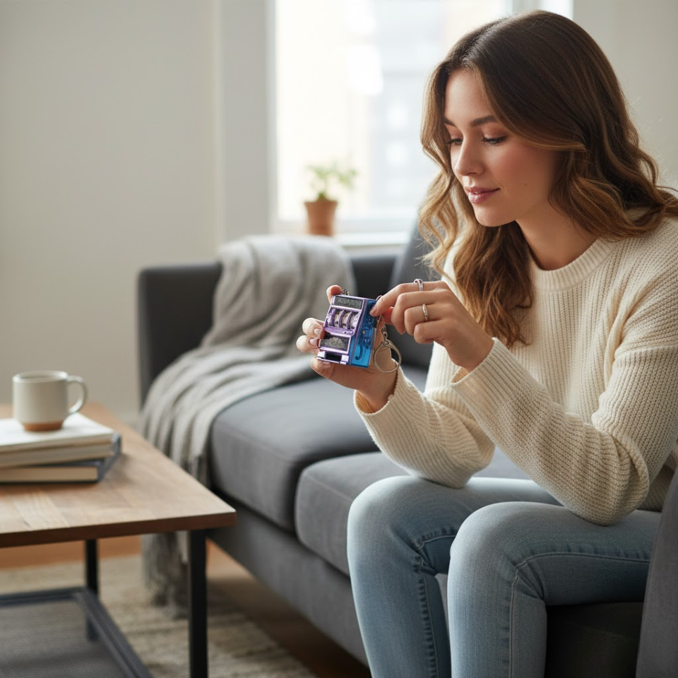 Fruit Slot Machine Keychain Lucky Charm Jackpot Keychains Mini Casino Pendant Bag Charm Novelty Gifts for Kids Adults