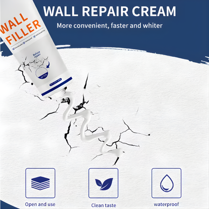 Wall Repair Paste Set with Spatula - Easy-to-Use, No-Mixing Formula, ideal for Home Wall Fixes, White Color, Long-Lasting