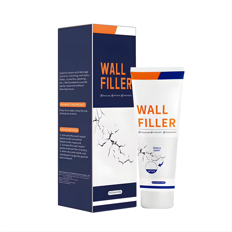 Wall Repair Paste Set with Spatula - Easy-to-Use, No-Mixing Formula, ideal for Home Wall Fixes, White Color, Long-Lasting