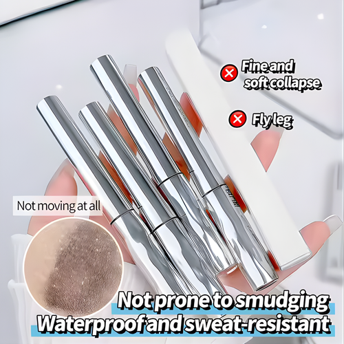 Waterproof Metallic Tube Mascara Black/Brown Silk Fiber Long Curling Non-Clumping Eyelash Extensions Spiral Makeup for Eyes