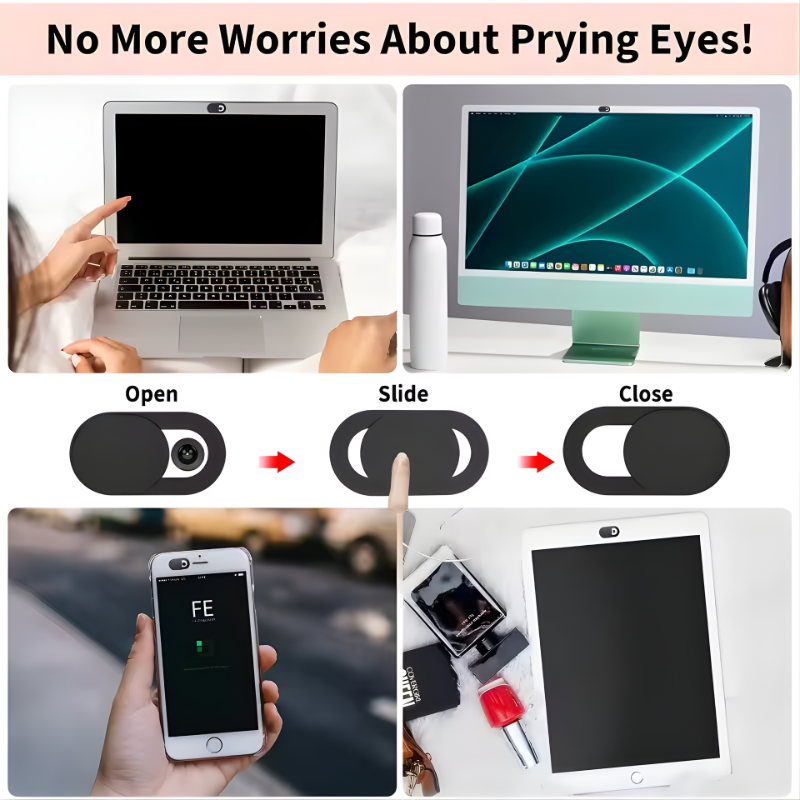 Webcam Cover Slide for Laptop MacBook Pro PC Tablet IPad IPhone Anti-Spy Privacy Shutter Sticker Camera Blocker Ultra Thin Cap