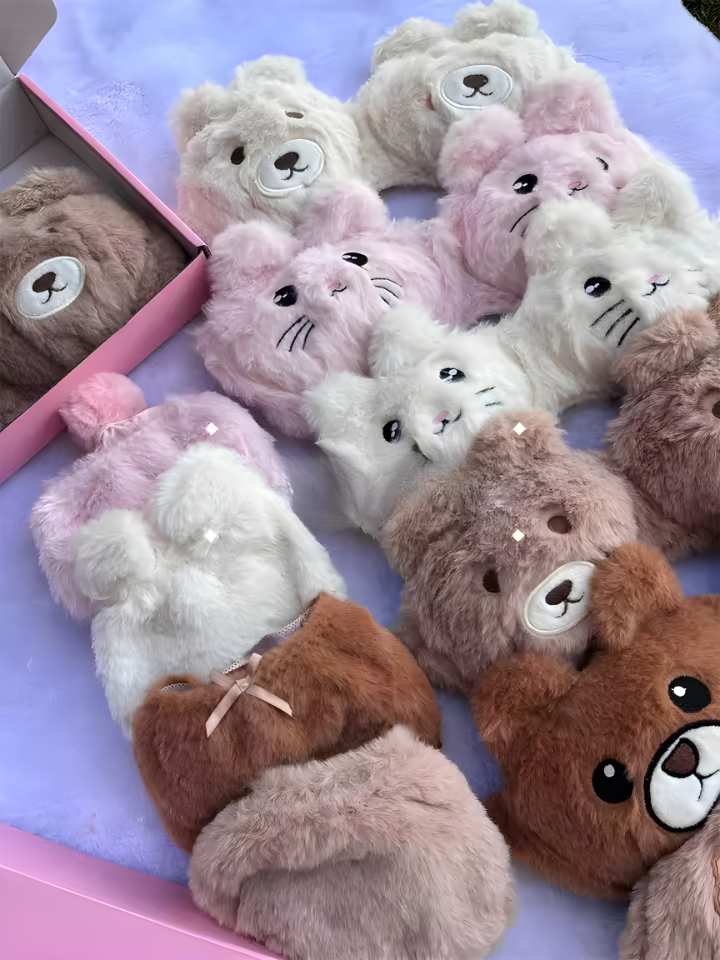 WinterLingerieforWomenJapaneseGirlsStudentsPlushSexyBrasWirelessCartoonBearCatBraSetSoftUndiesGirlfriendGift_13