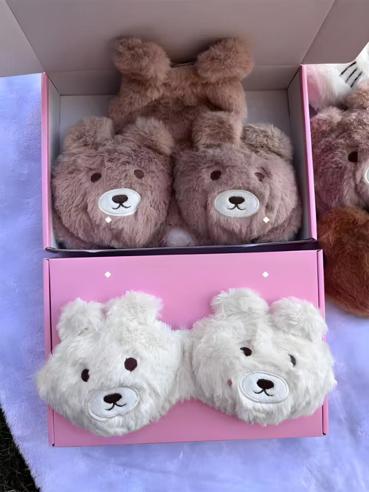 Winter Lingerie for Women Japanese Girls Students Plush Sexy Bras Wireless Cartoon Bear Cat Bra Set Soft Undies Girlfriend Gift