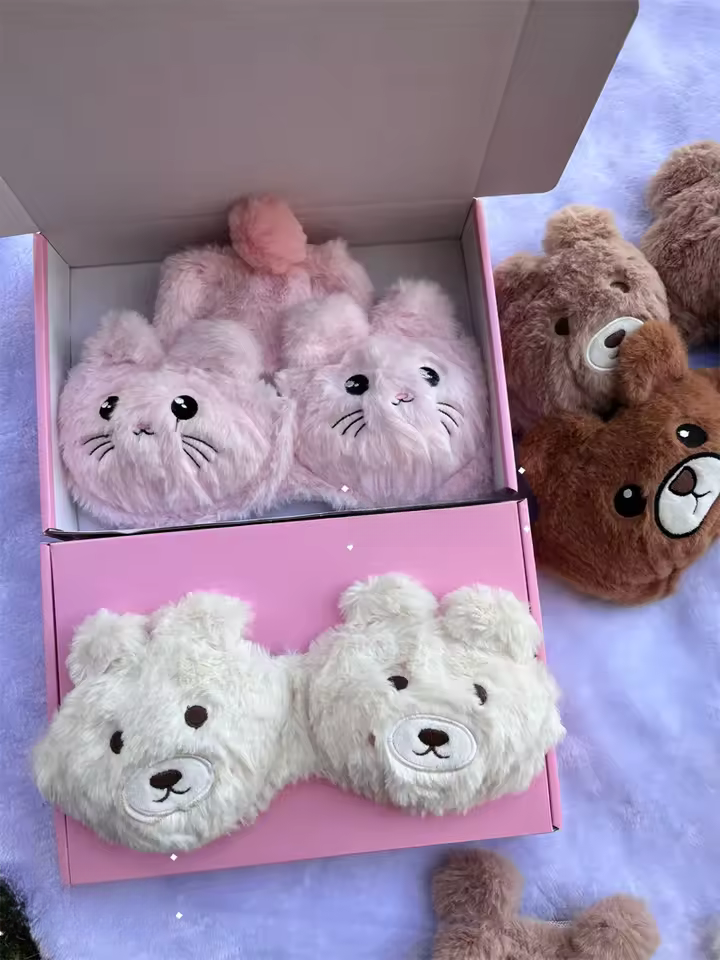 Winter Lingerie for Women Japanese Girls Students Plush Sexy Bras Wireless Cartoon Bear Cat Bra Set Soft Undies Girlfriend Gift