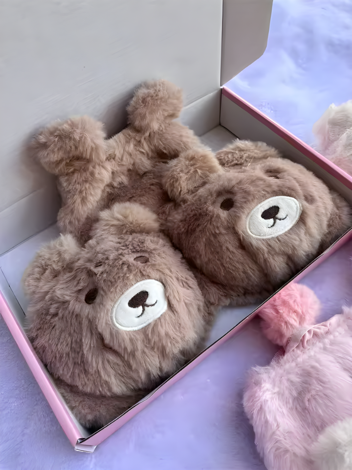 Winter Lingerie for Women Japanese Girls Students Plush Sexy Bras Wireless Cartoon Bear Cat Bra Set Soft Undies Girlfriend Gift