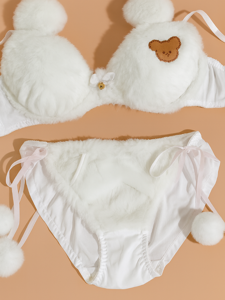 WinterLingerieforWomenJapaneseGirlsStudentsPlushSexyBrasWirelessCartoonBearCatBraSetSoftUndiesGirlfriendGift_13